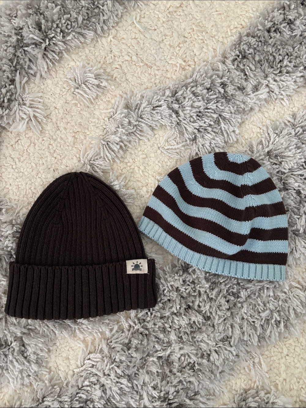 Bundle of 2 Little Boys Knit Beanies Baby Gap and Little Co.